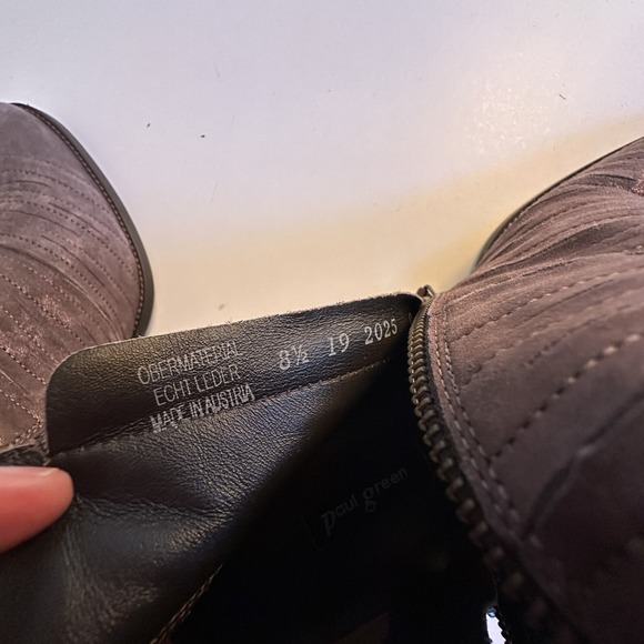 Paul Green $420 Women's Malibu Sliced Booties Boots 8.5 Leather Metallic Brown - Picture 7 of 9